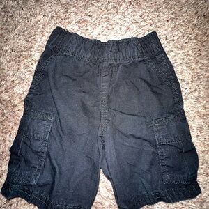 Boys Black Cargo Shorts